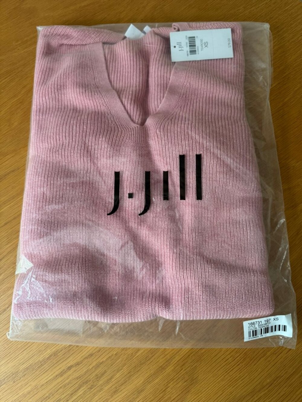NEW J. Jill XS Tearose Pink V-neck sweater